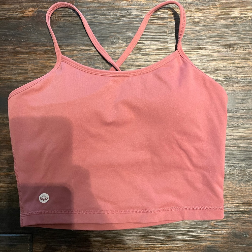 Ava Crop- Senita Athletics. Small. “Marsala” color